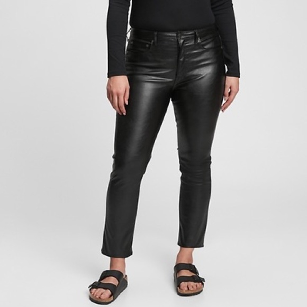GAP Leather Straight Jeans 90s style - Picture 1 of 8